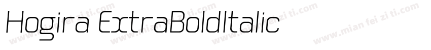 Hogira ExtraBoldItalic字体转换
